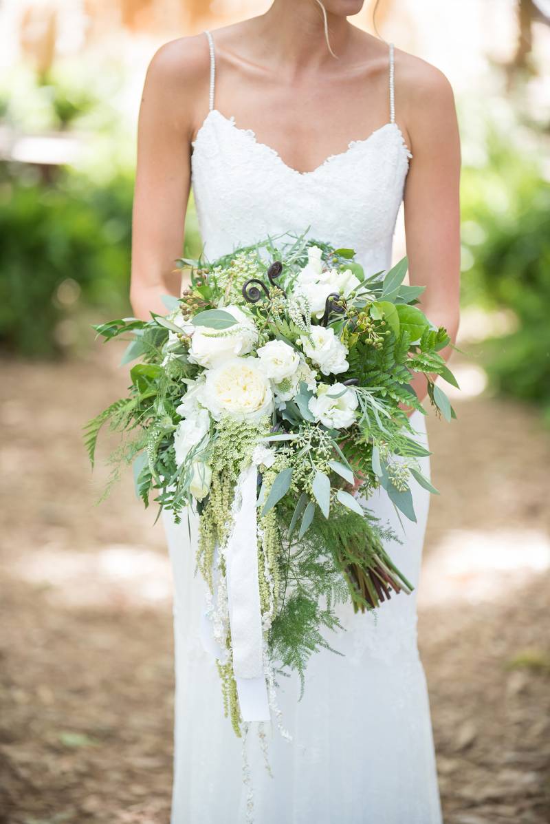 bridal bouquet flowers floral white greenery