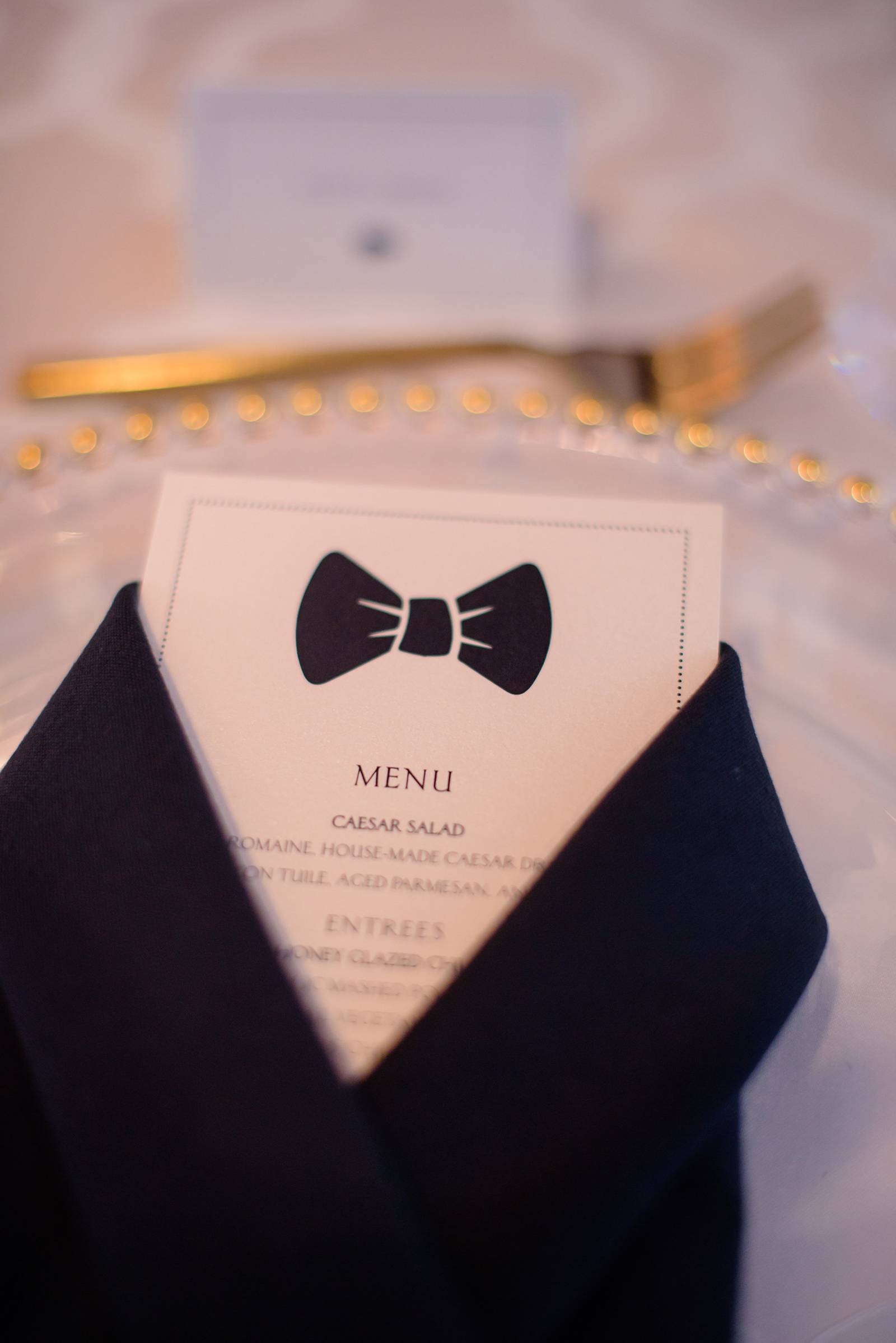 wedding menu, menus, stationery , paper goods, black white tux menu