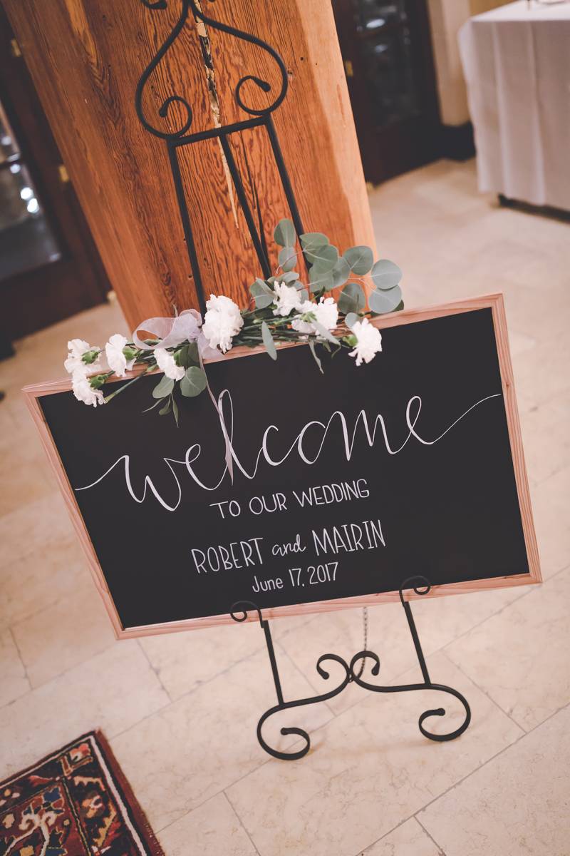 welcome wedding sign