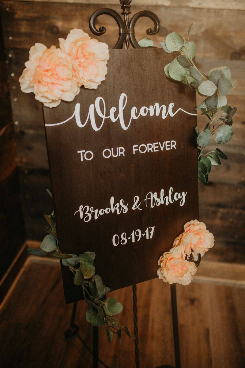 welcome wedding sign, calligraphy wood sign