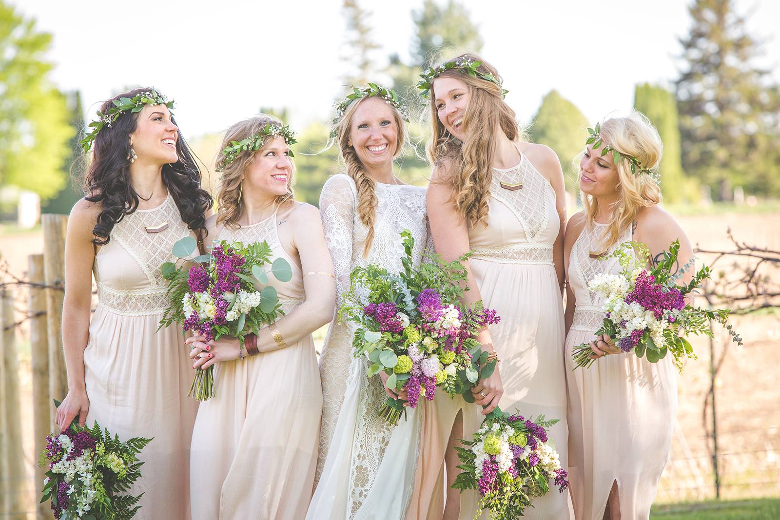 boho wedding bridesmaid dresses, wedding bouquets, purple bouquets, bridal bouquet