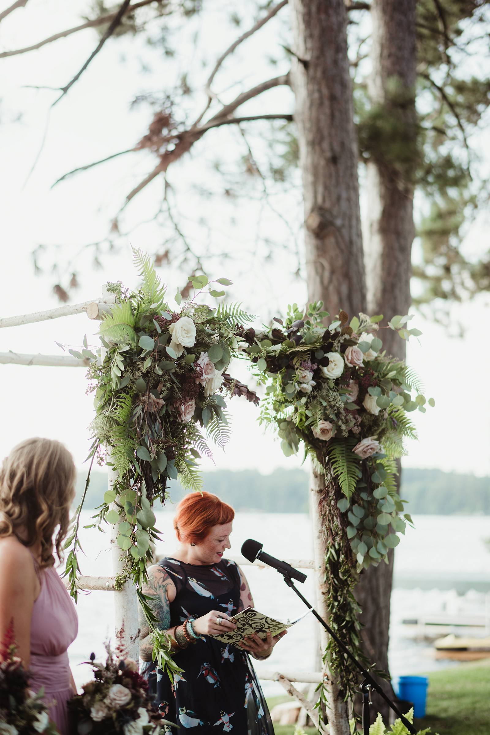ceremony arch flowers, floral arch