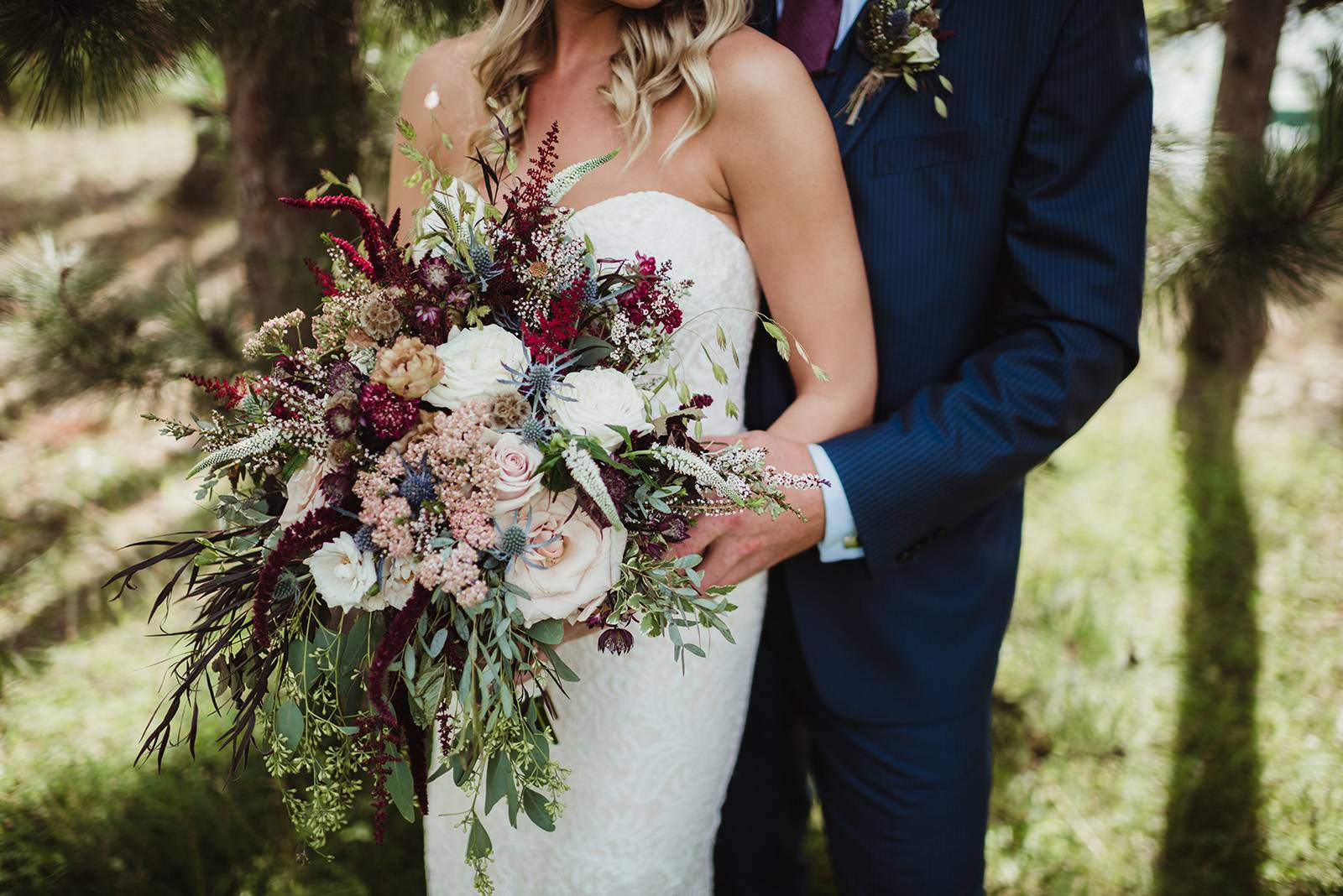 marsala burgundy blush wild garden florals bouquet