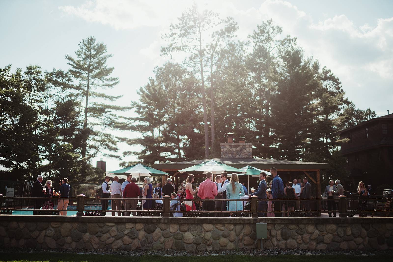 Wisconsin northwoods wedding reception