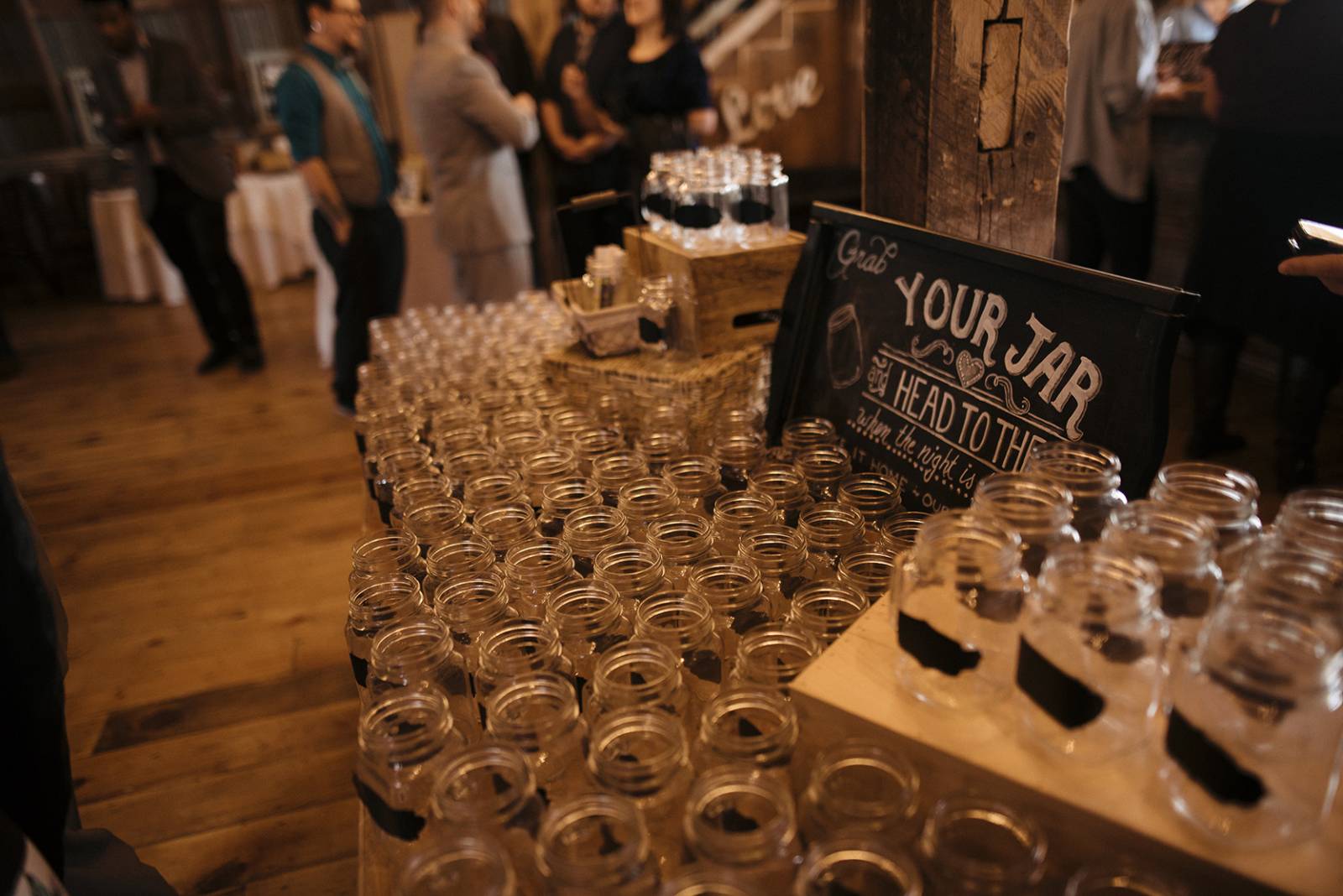 mason jar drink station wedding favor