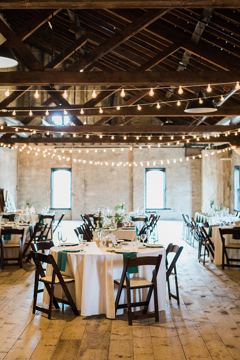 warehouse wedding reception