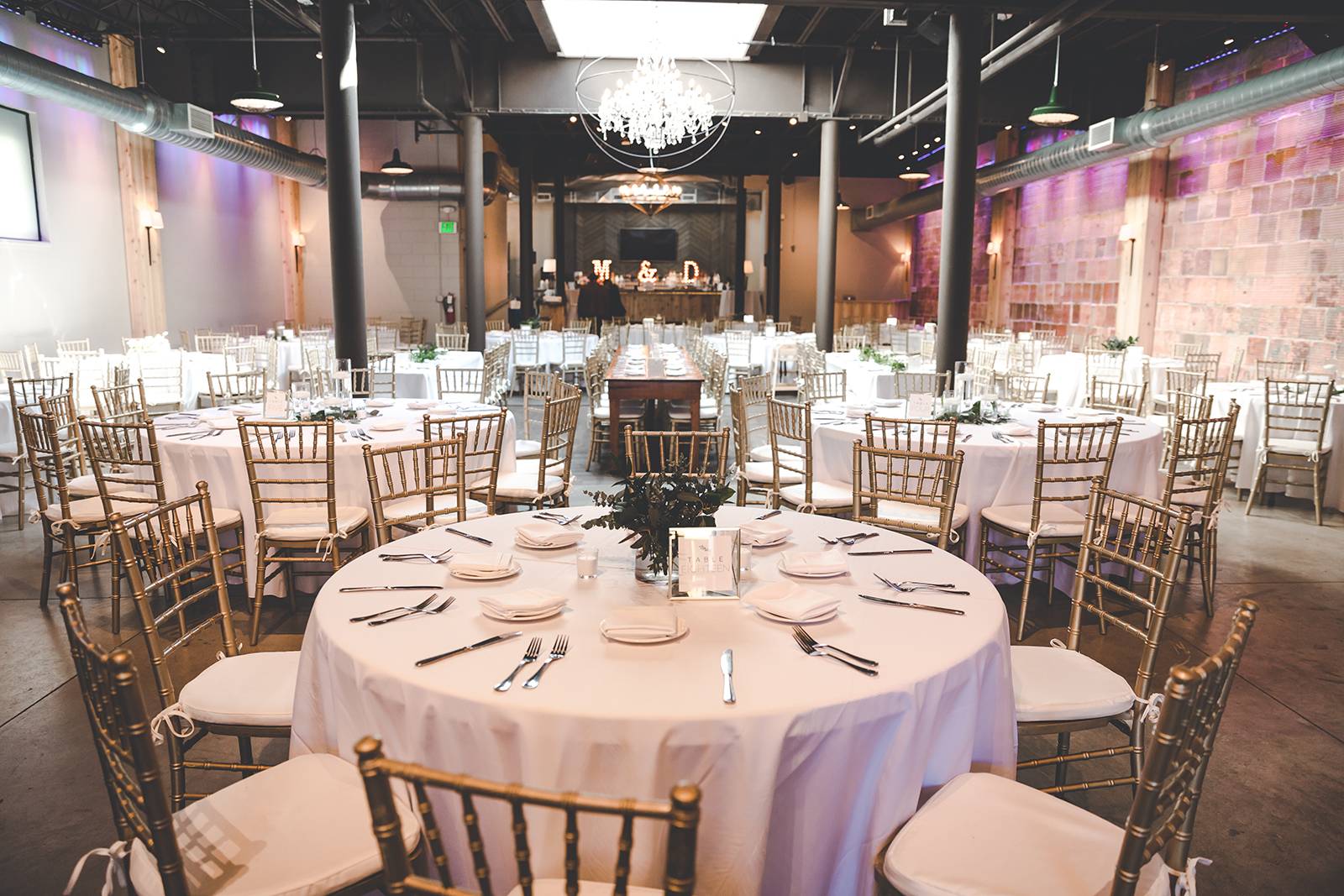 industrial wedding reception