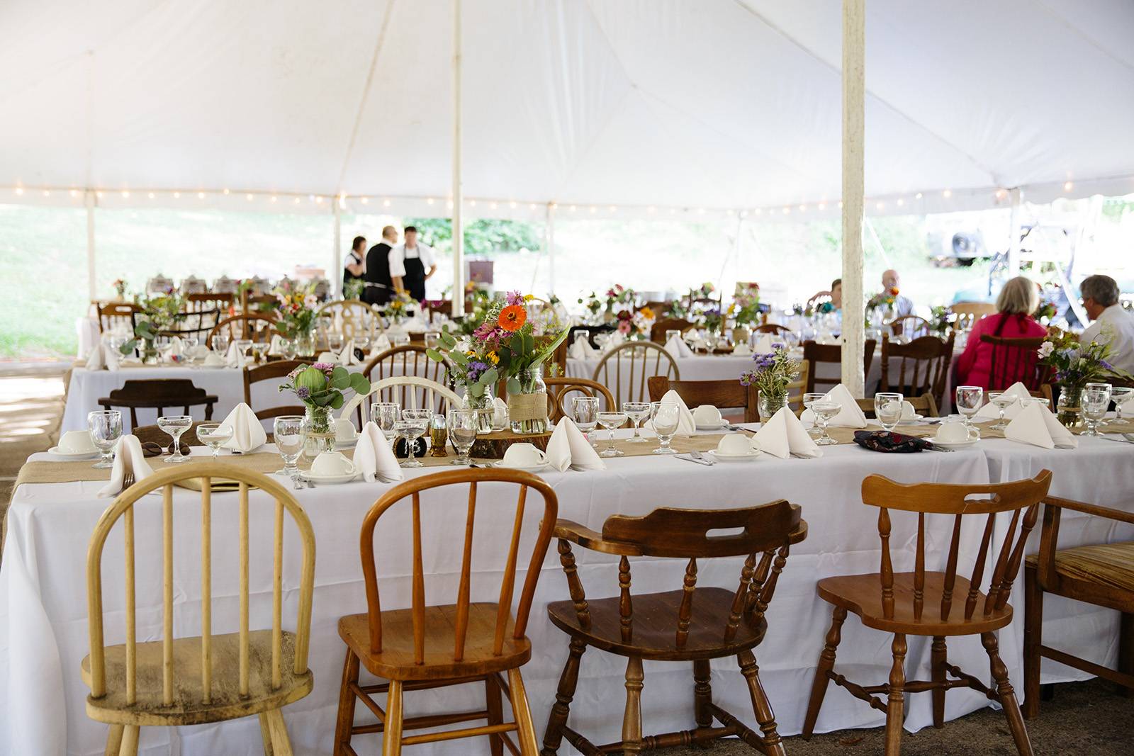 outdoor tent wedding reception