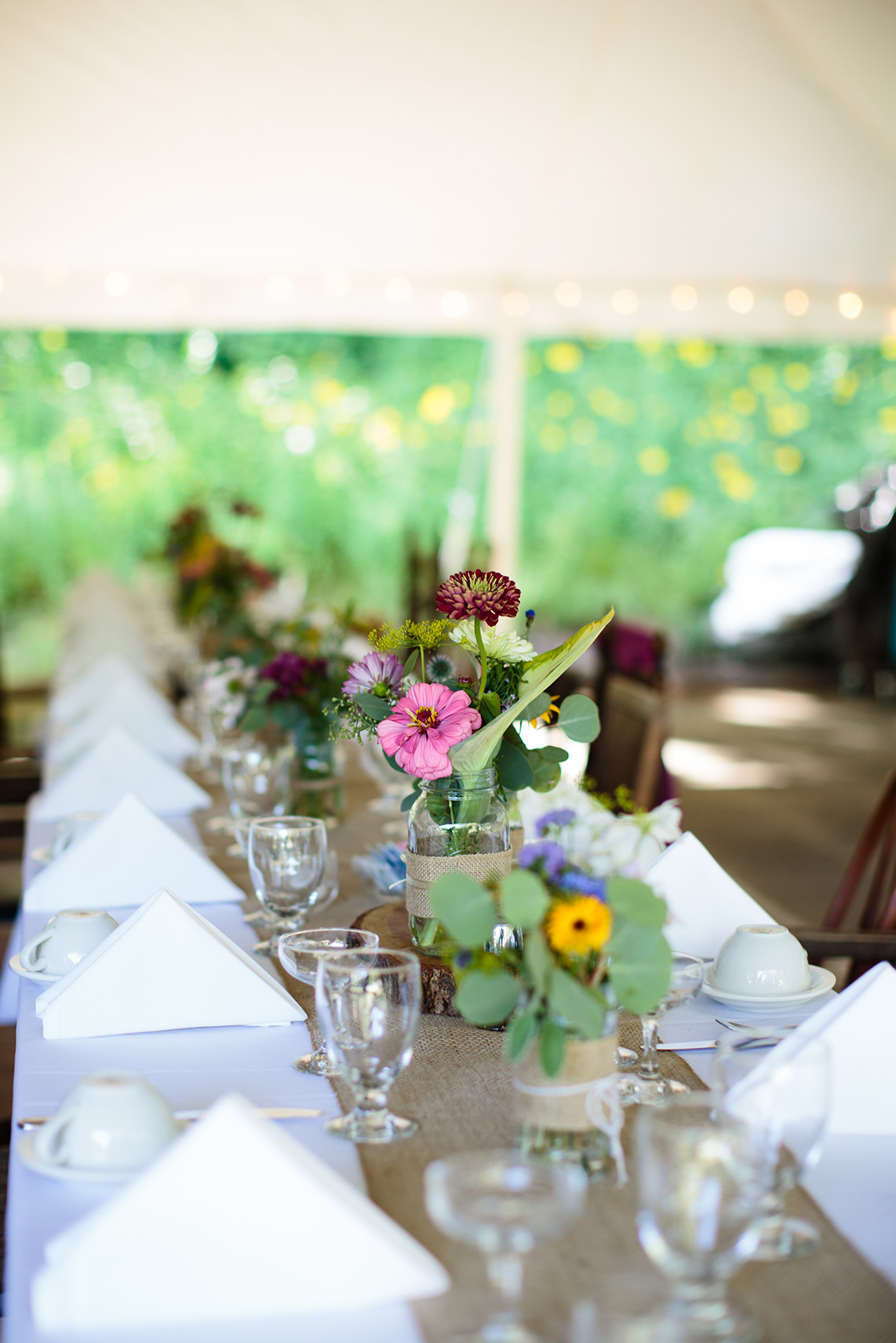 wildflower centerpieces