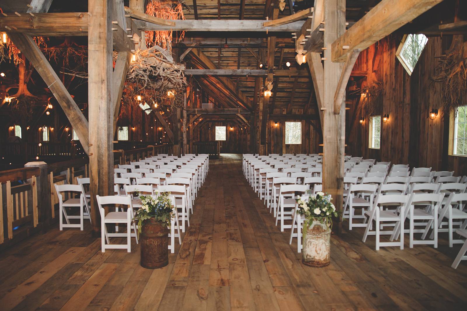 indoor barn ceremony venue
