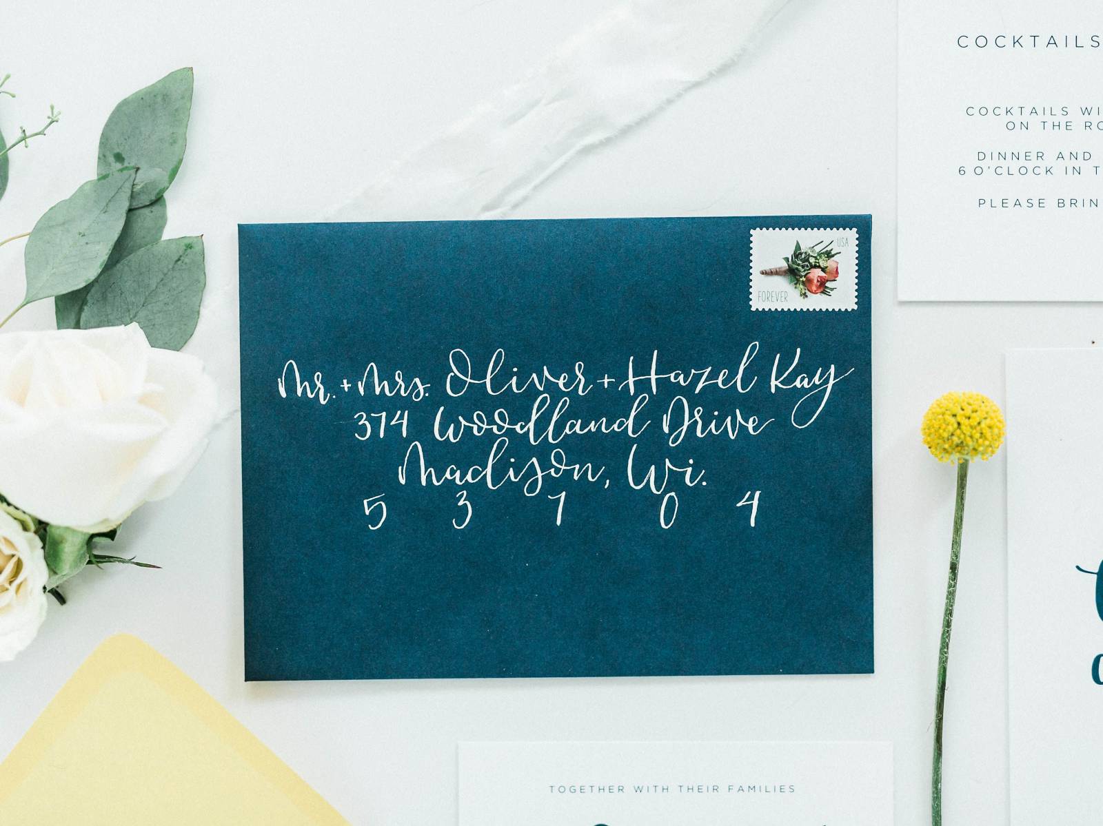 hand written calligraphy envelopes