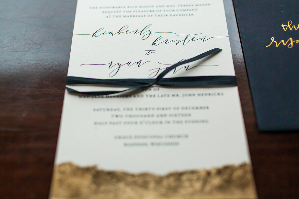 gold foil wedding invitation, invitations, invite, invites, new years eve wedding