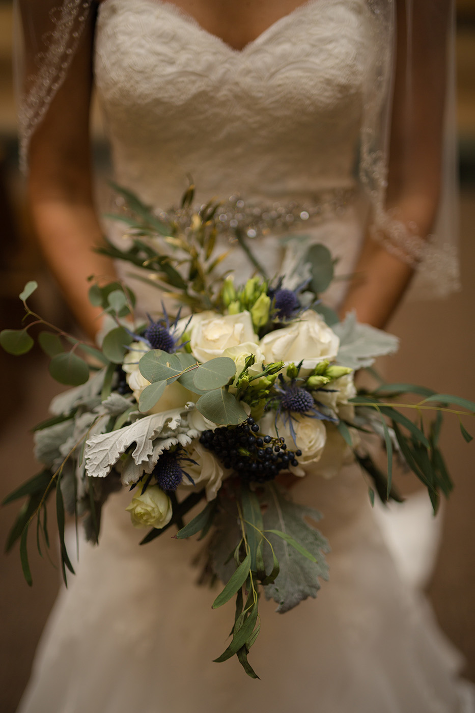 white greenery bouquet