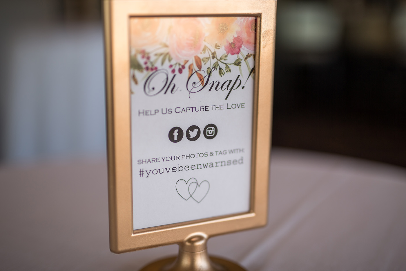 snapchat oh snap social media wedding sign