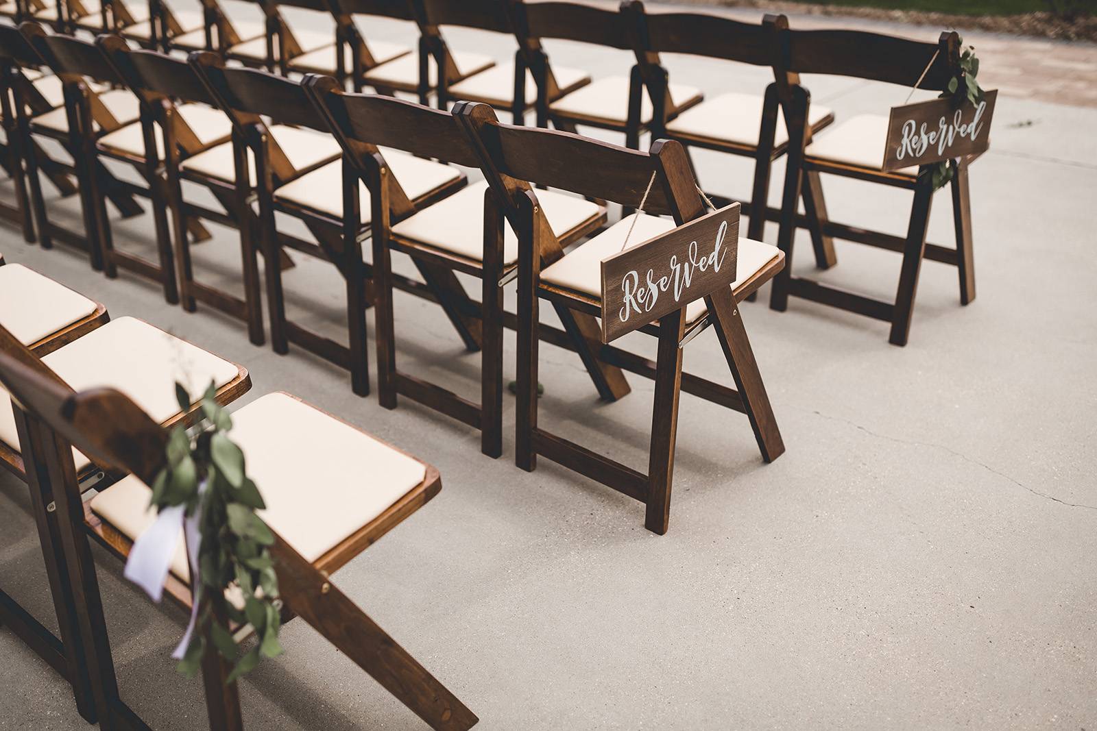 ceremony reserved chair signs