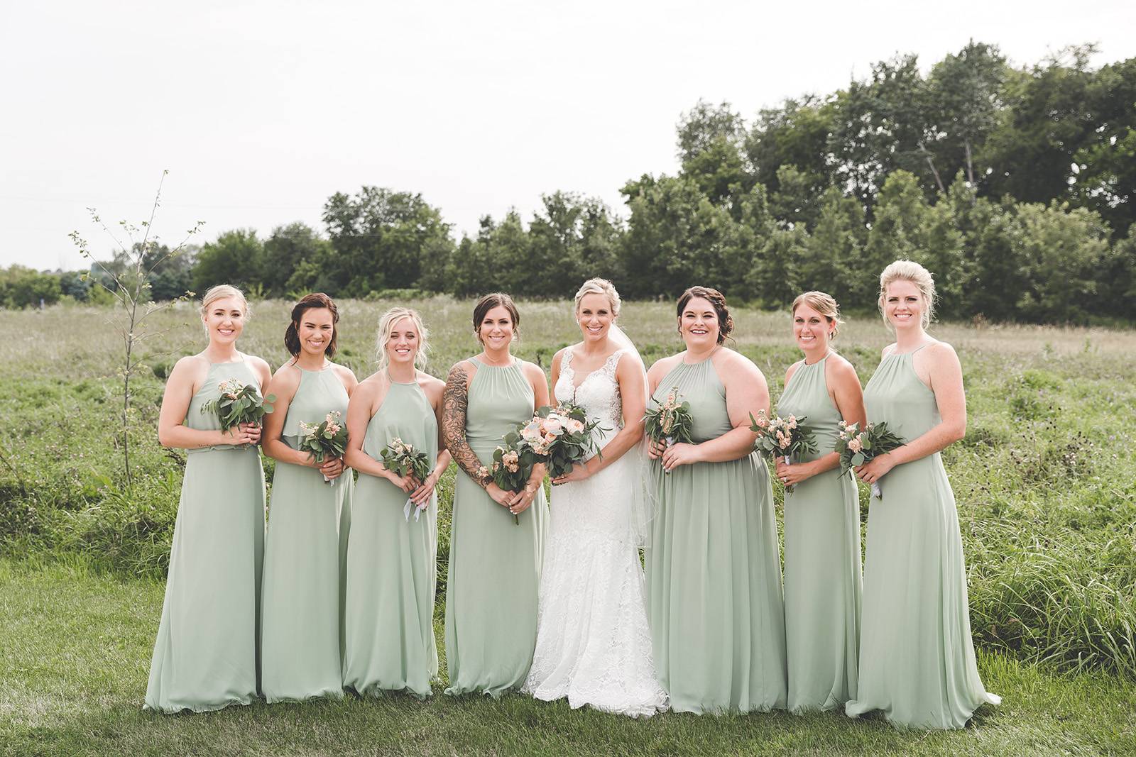 sage green mint bridesmaid dresses