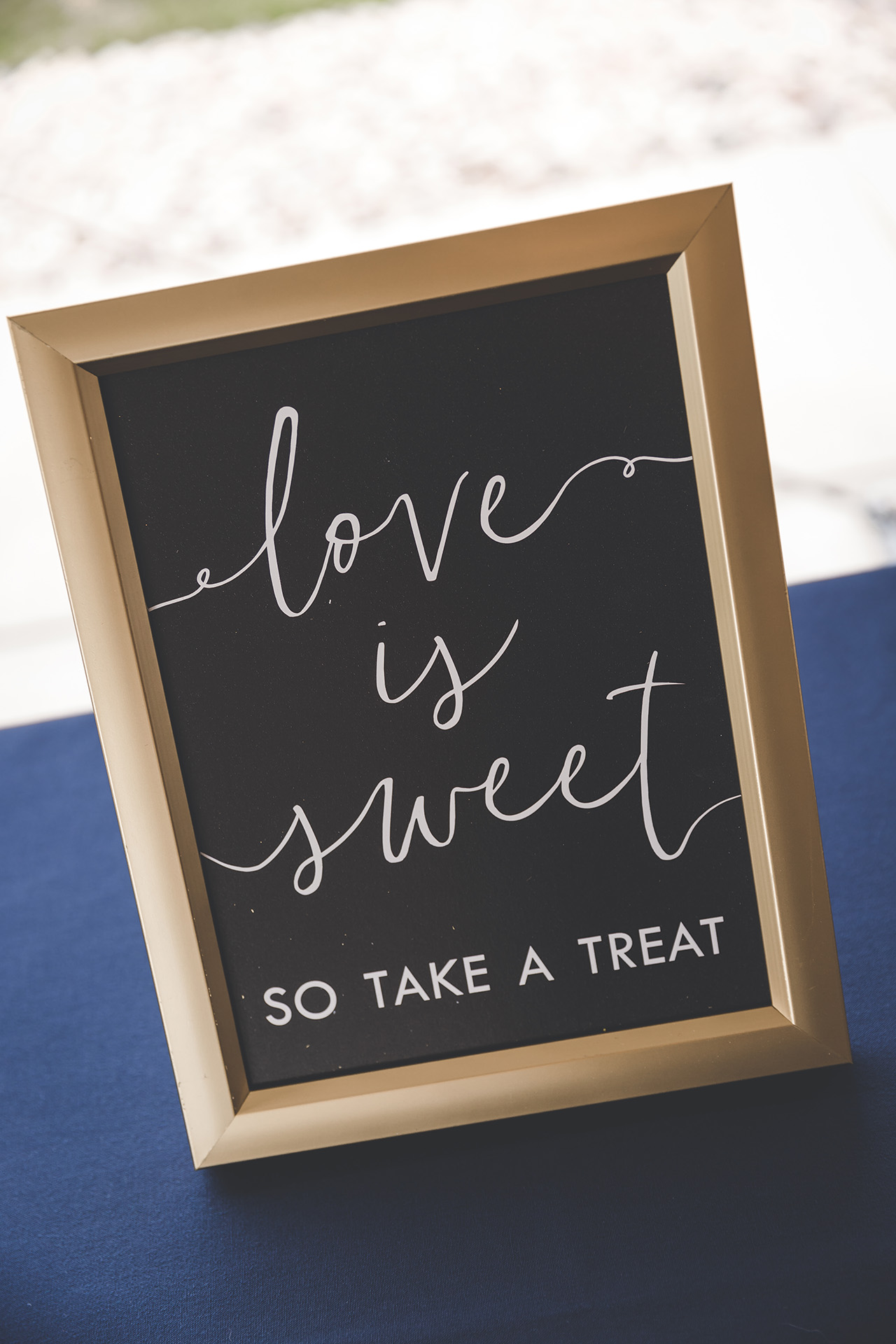 love is sweet dessert station sign
