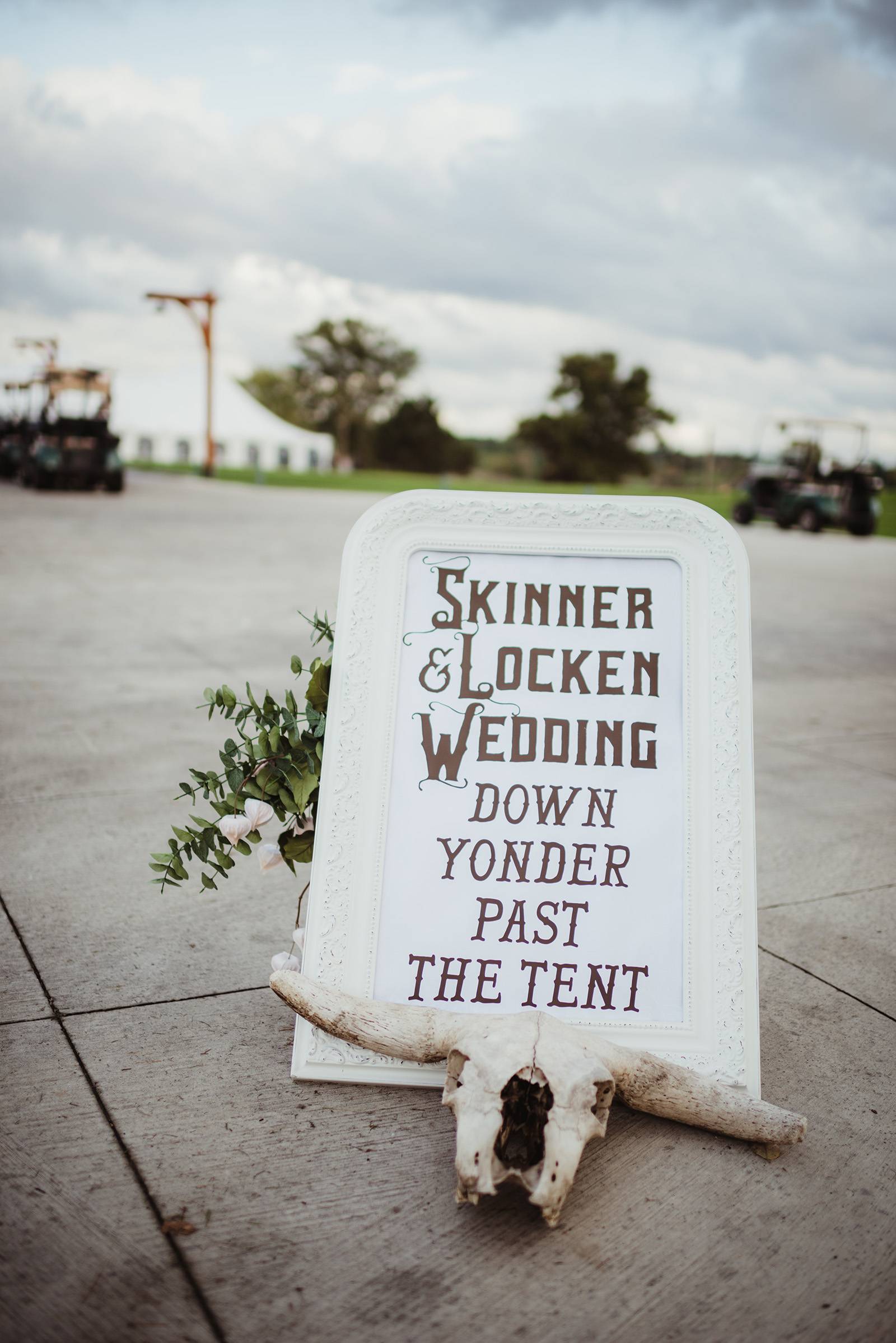 western rodeo country welcome wedding sign