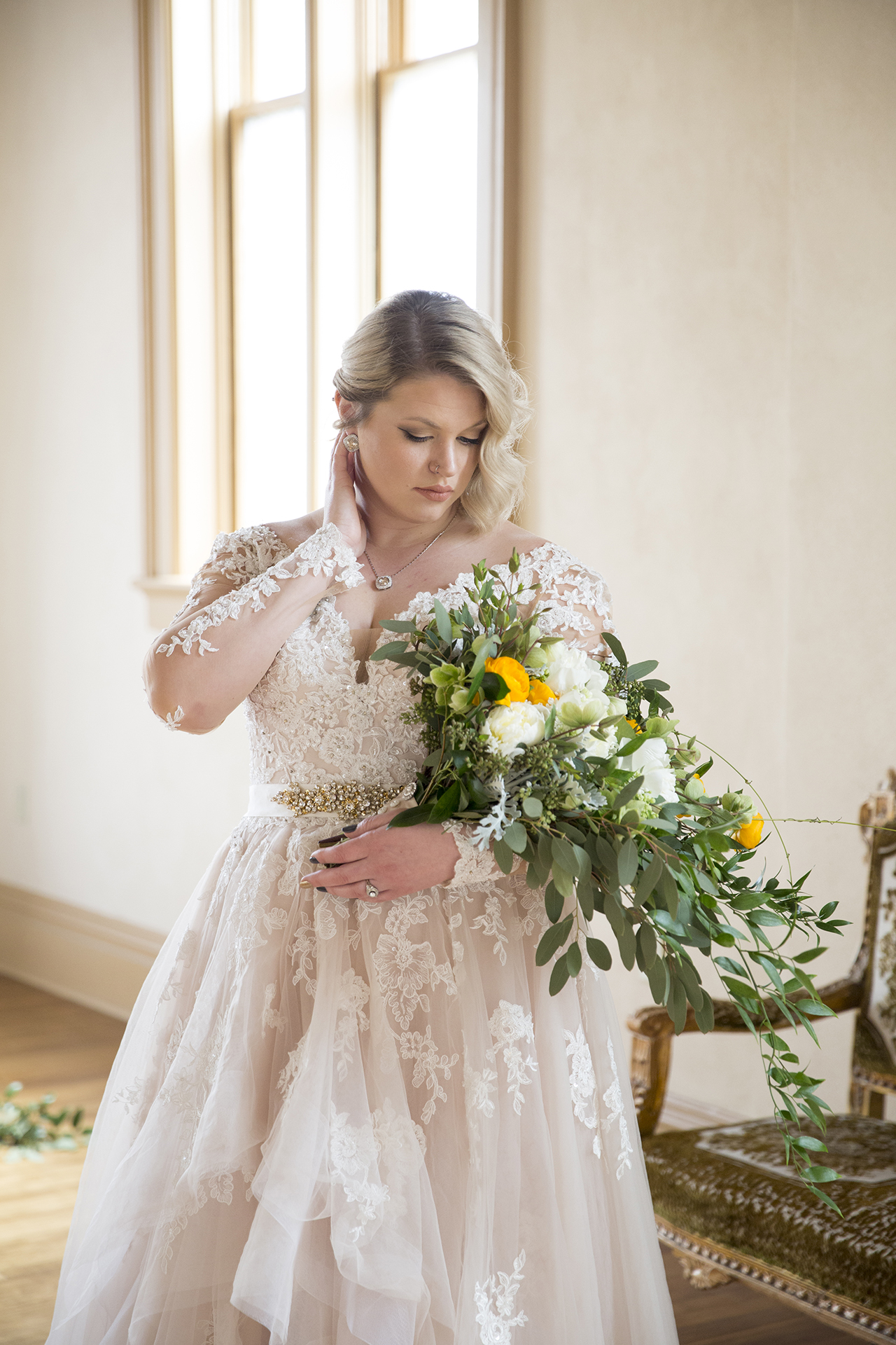 lace tulle blush wedding gown dress bridal shop