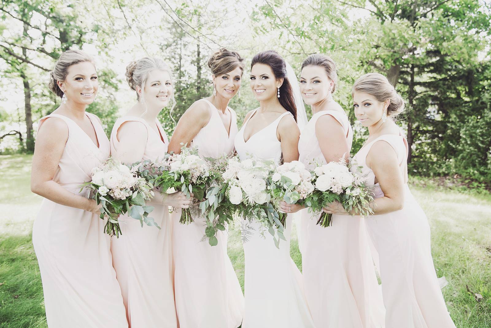 blush bridesmaid dresses