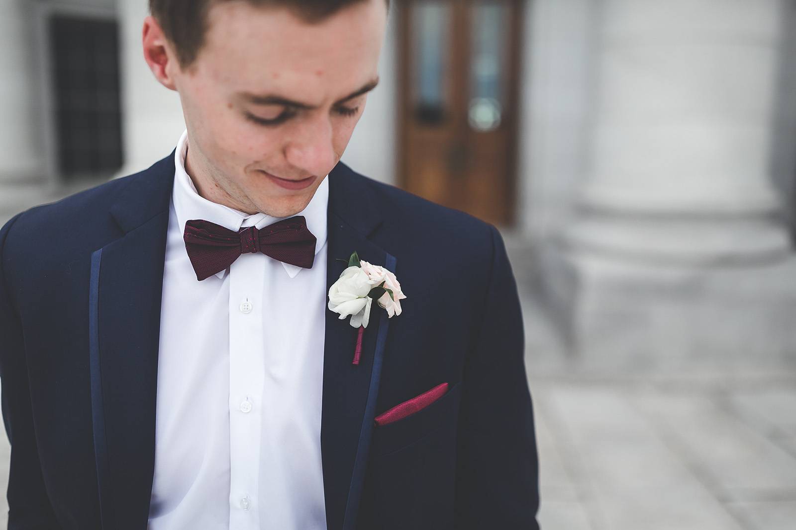 navy marsala burgundy tux suit groom