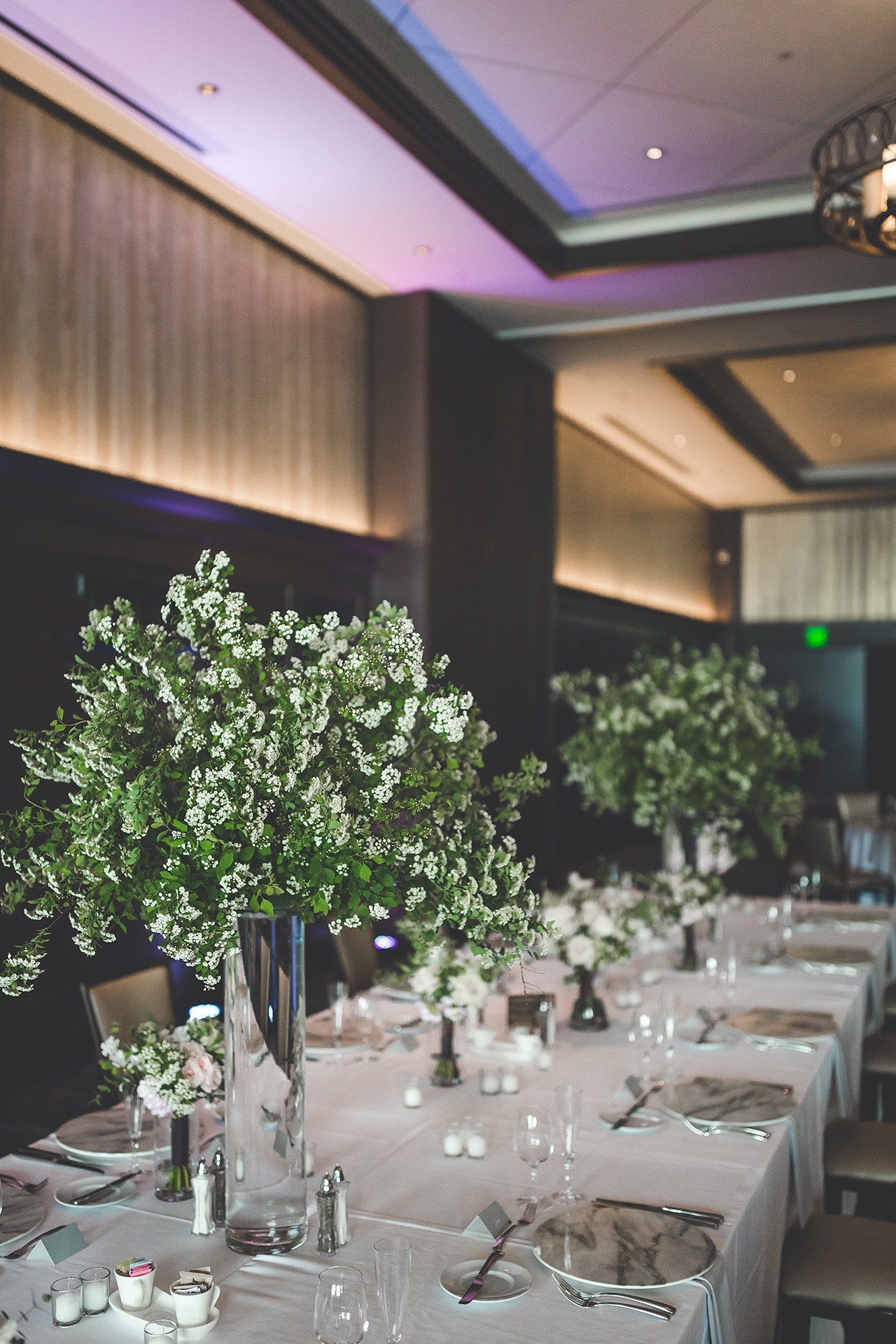 spring blooming branches reception flowers