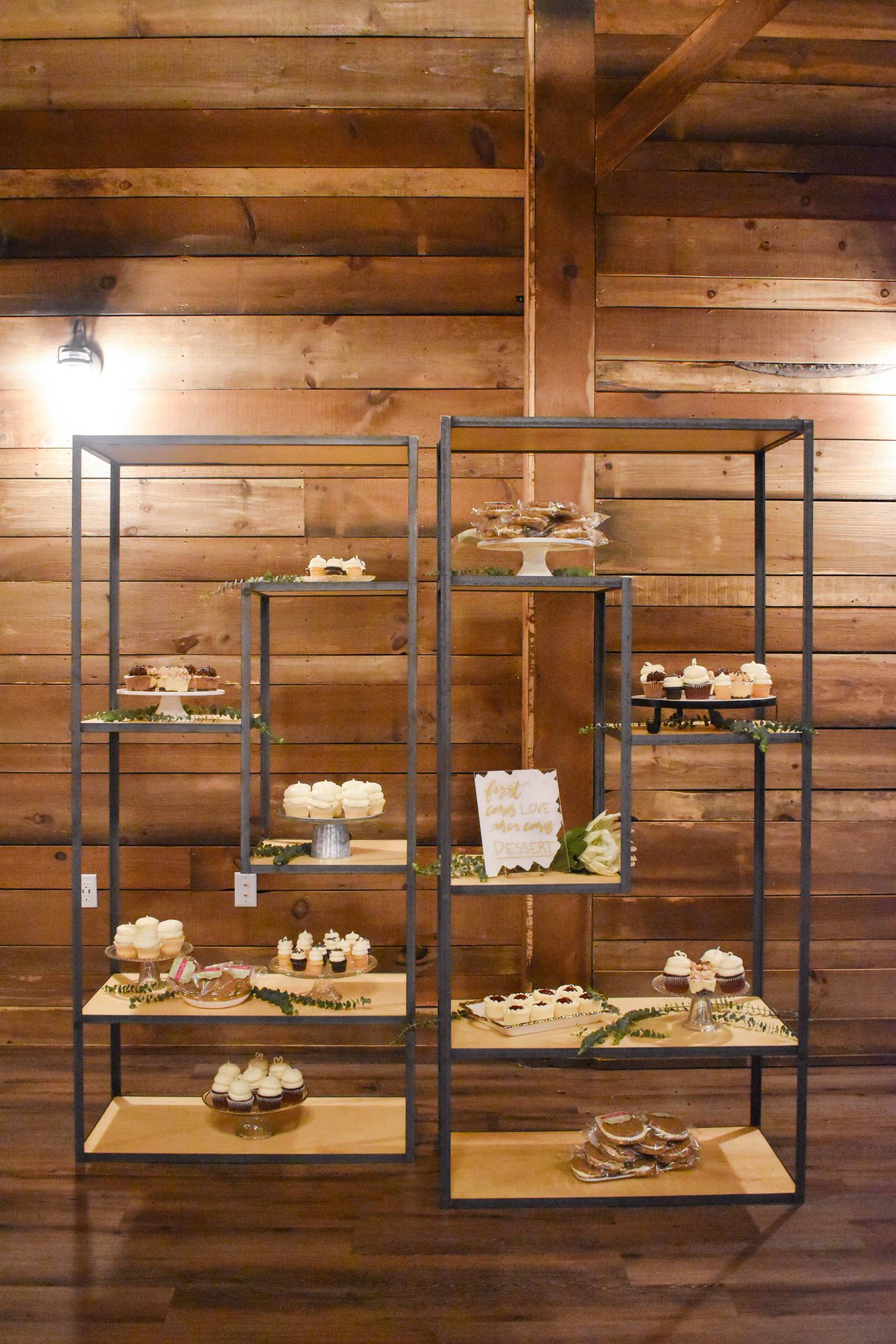 dessert sweets station shelf display