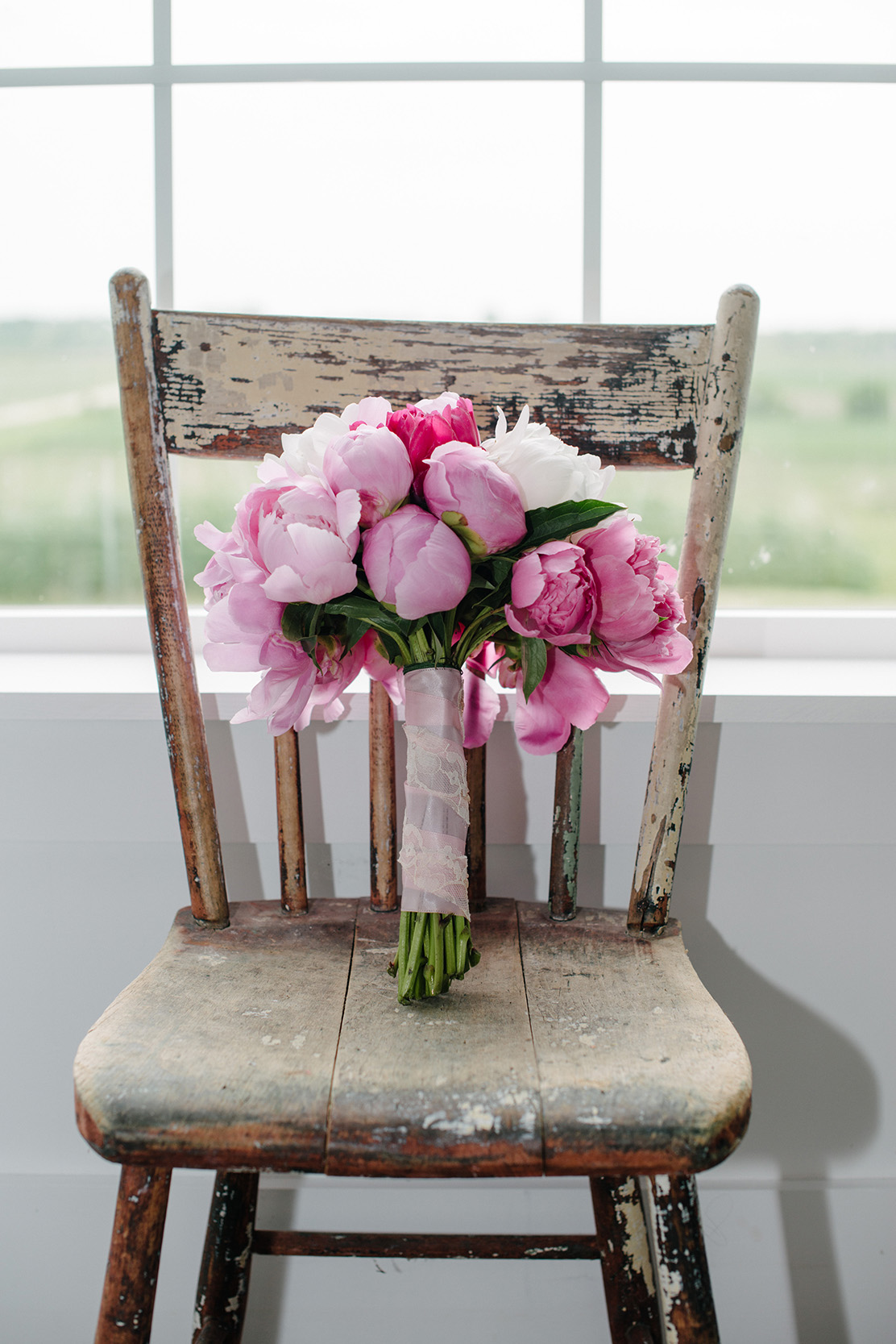 blush pink peony bouquet