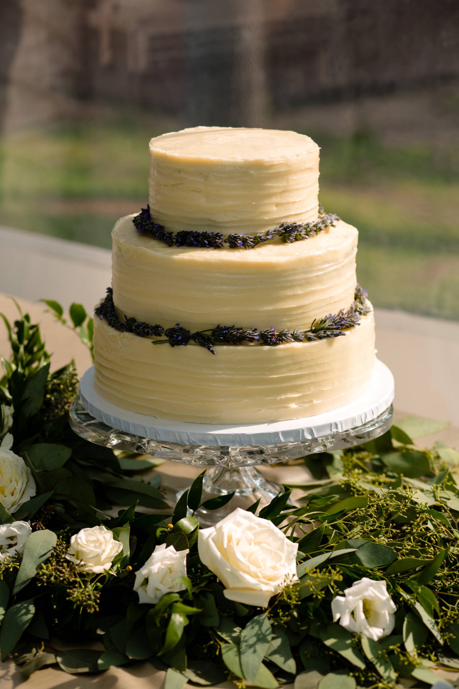 white wedding cake