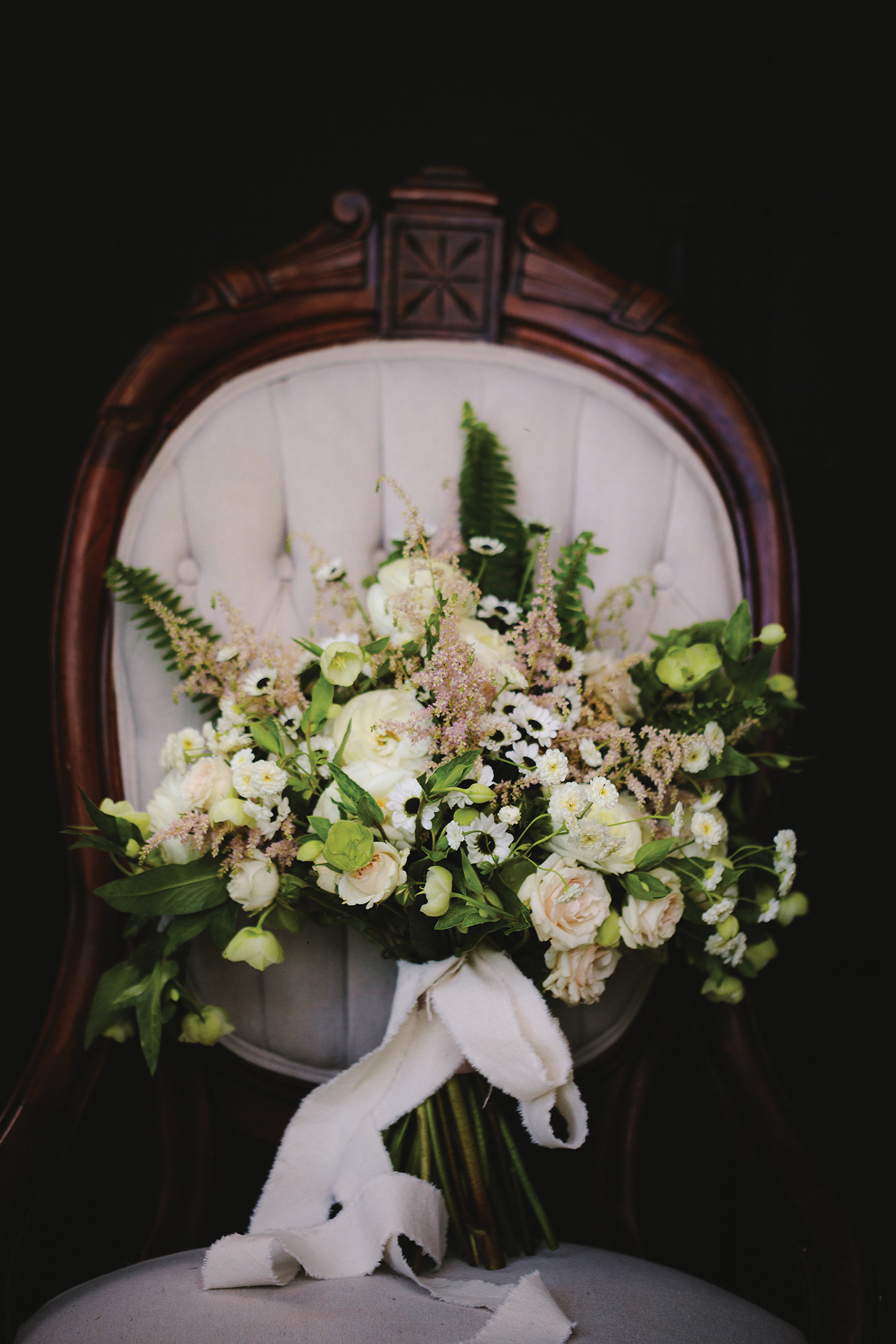 organic wild loose neutral blush bridal wedding bouquet