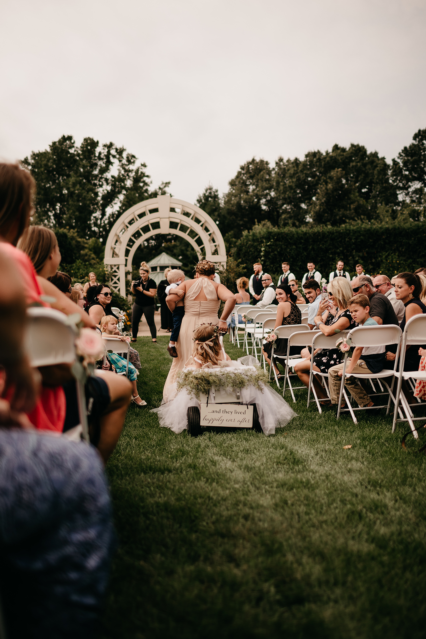 flower girl wagon ceremony ideas