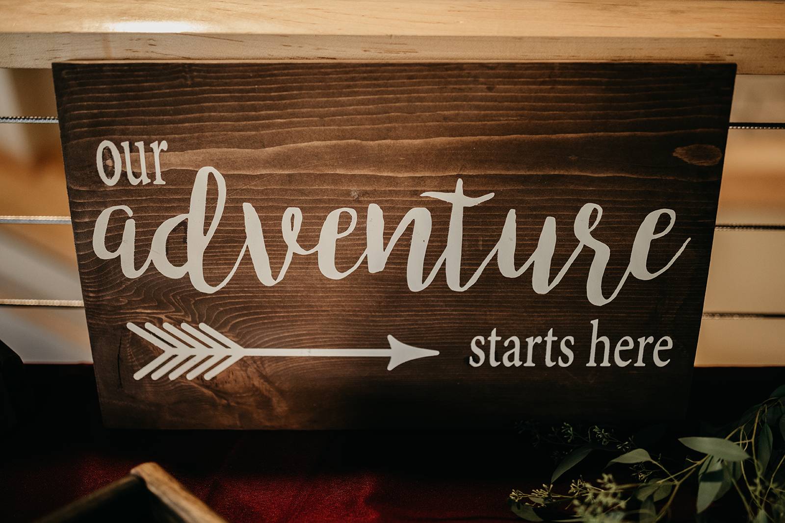 wedding sign ideas our adventure starts here