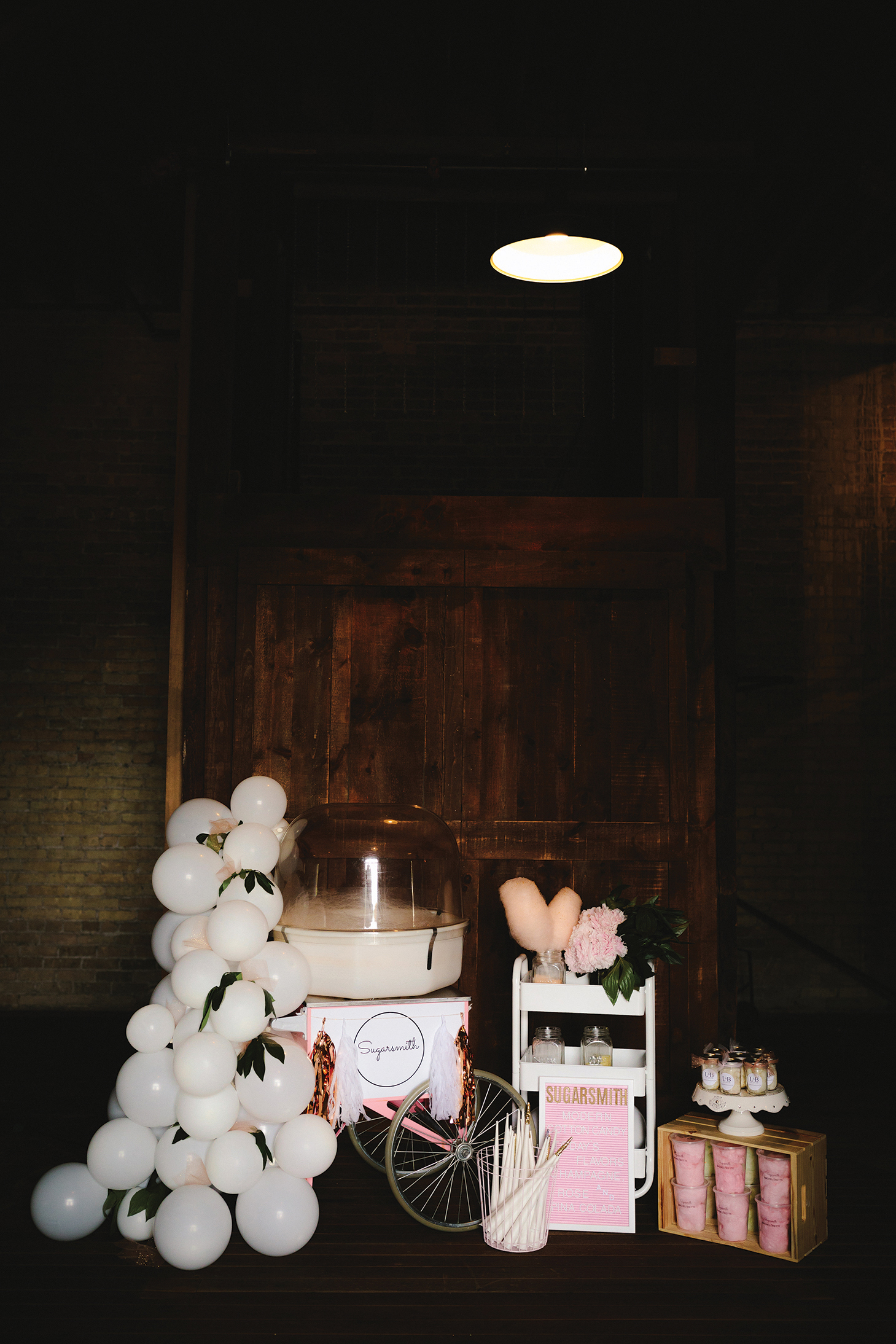 wedding cotton candy station