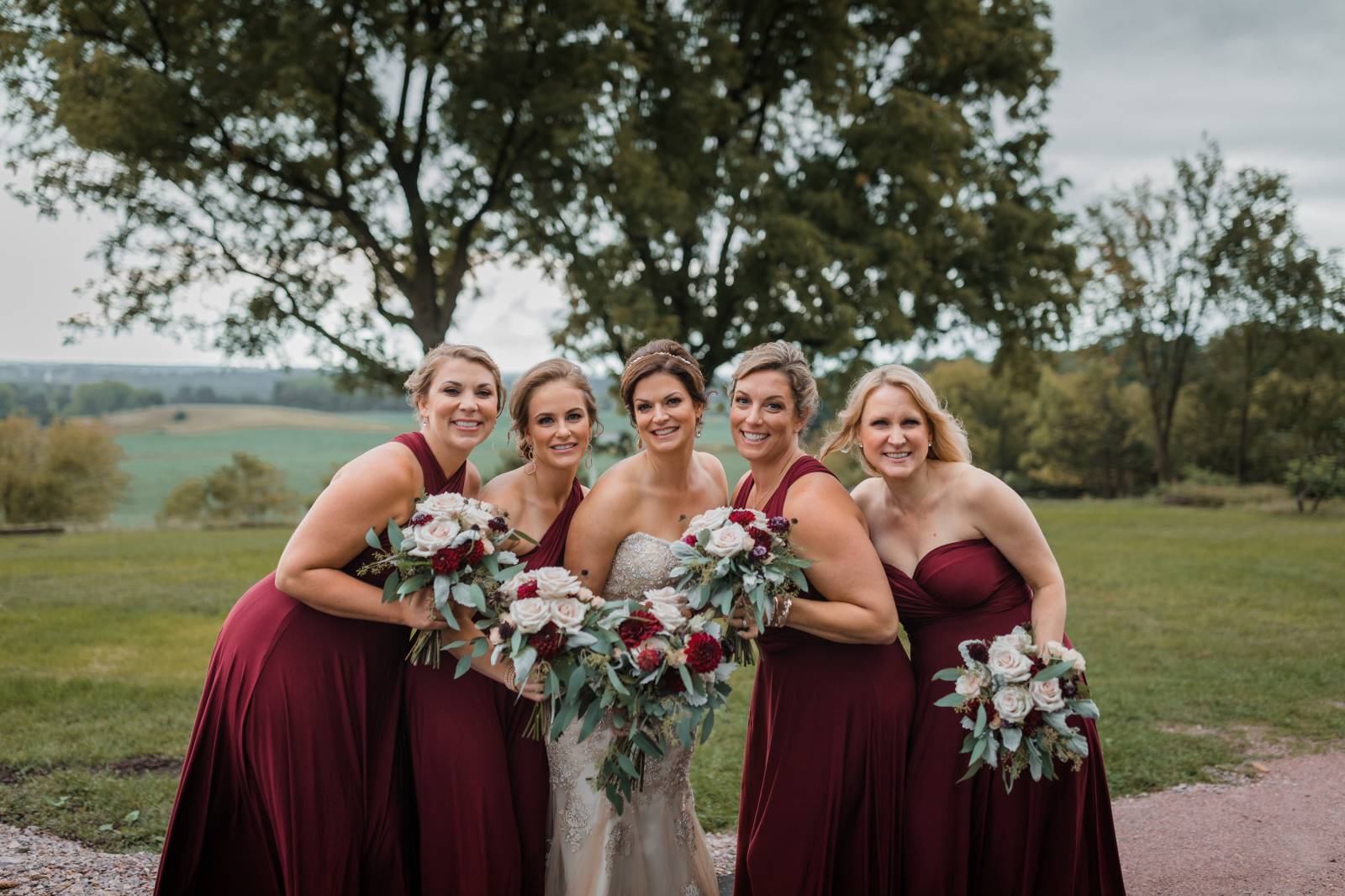 fall autumn wedding bridesmaid dresses