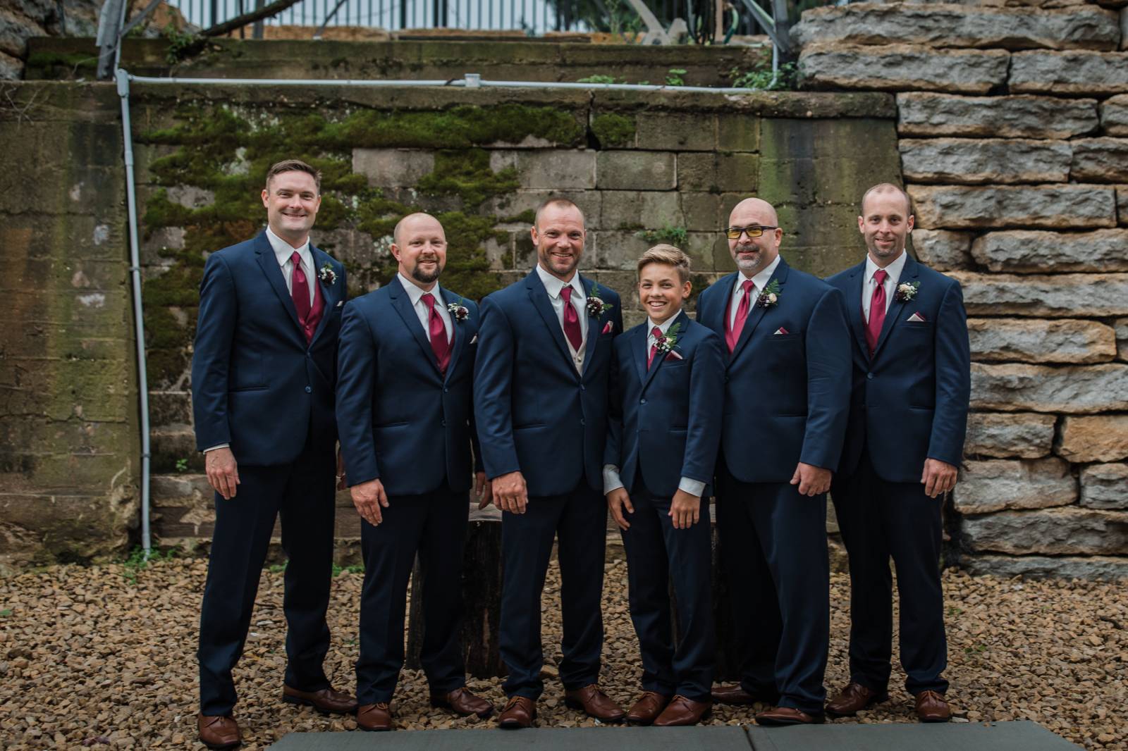 navy suit groomsmen