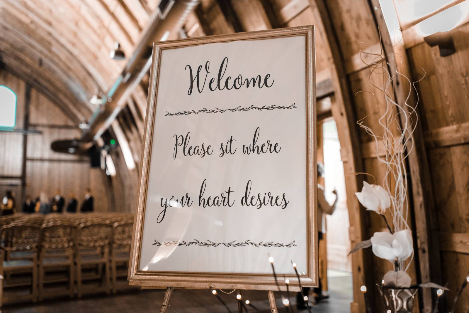 ceremony welcome sign