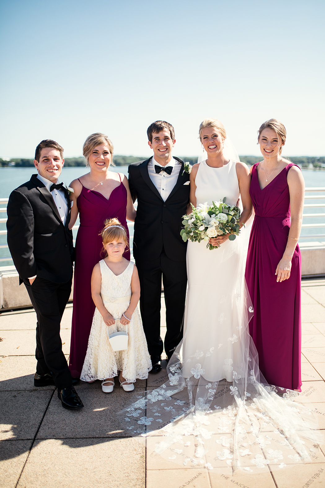 wedding party, cream, burgundy