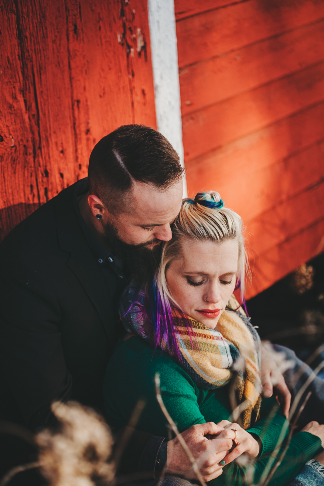 snow engagement, wisconsin engagement, winter engagement