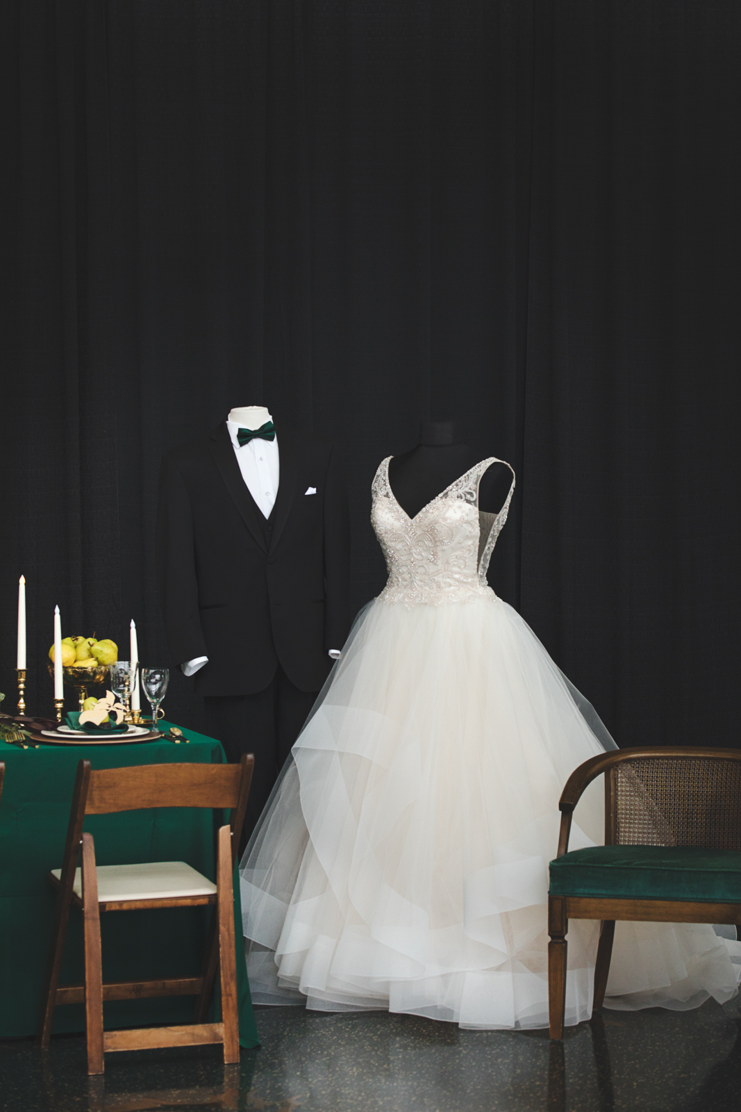 bridal gown, suit, madison wedding inspiration, reception decor
