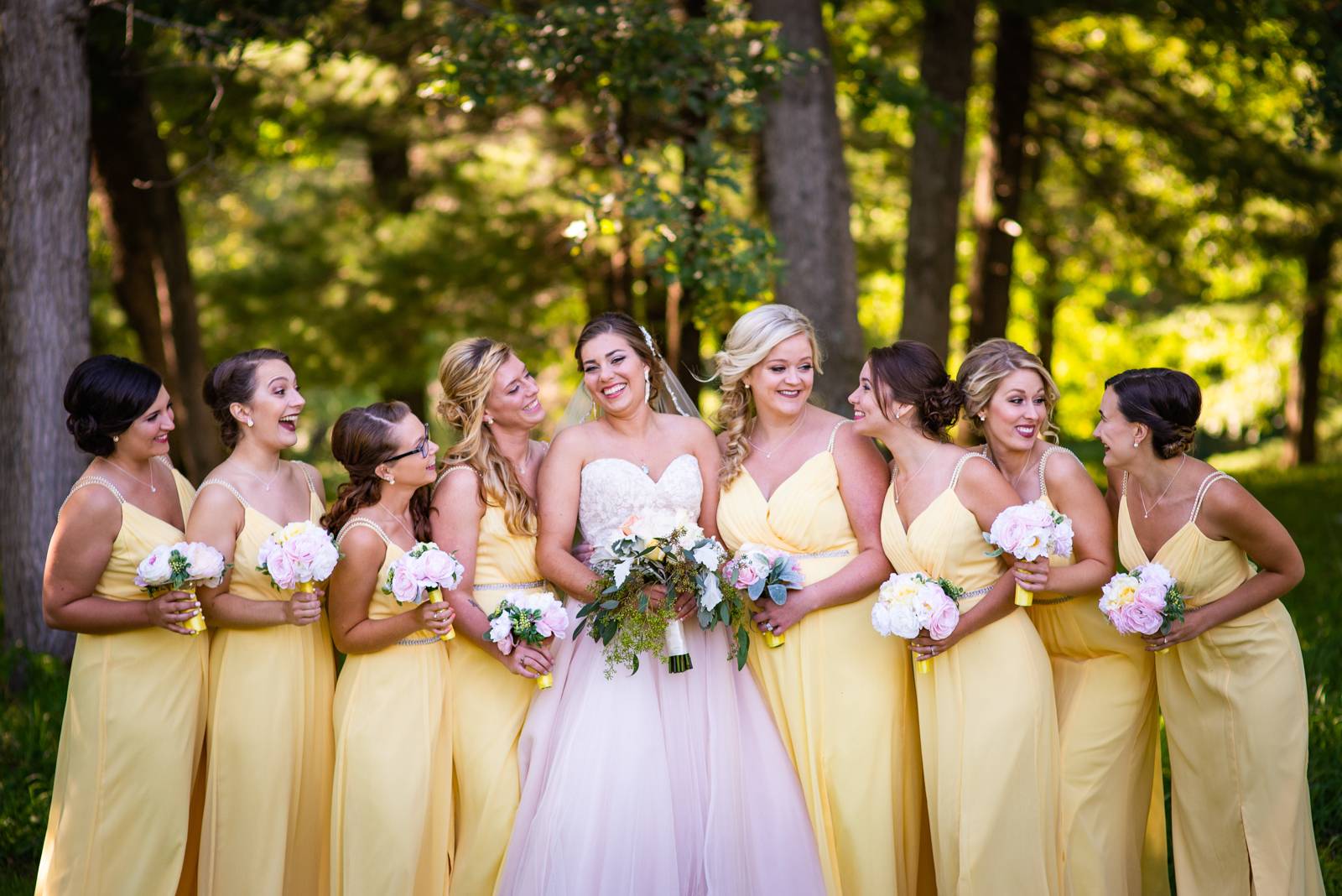 bride and bridesmaids