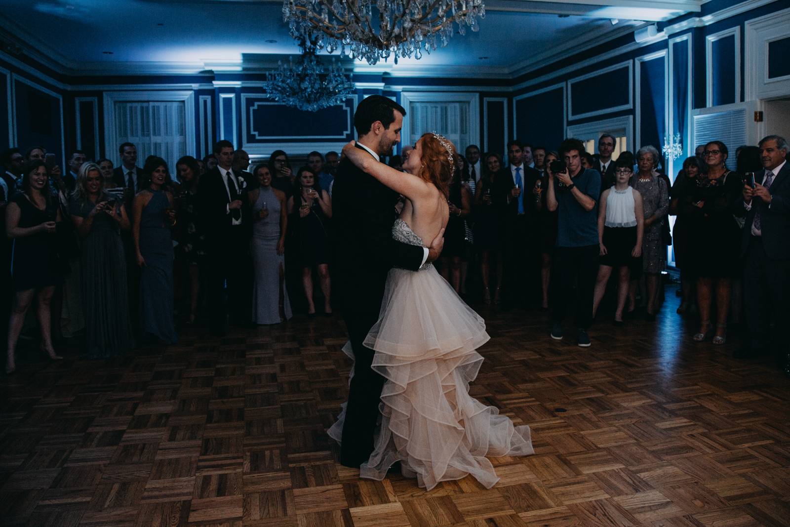bride and groom dance