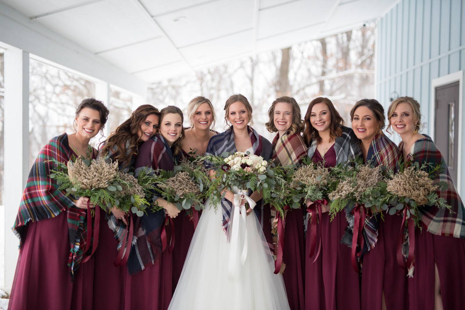 bride and bridesmaids