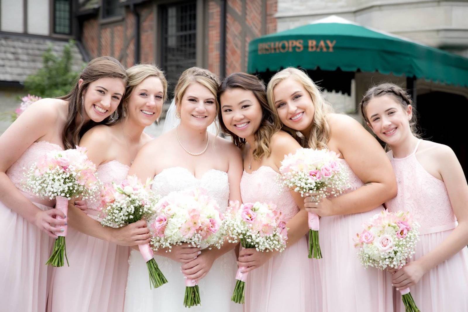 bride and bridesmaids