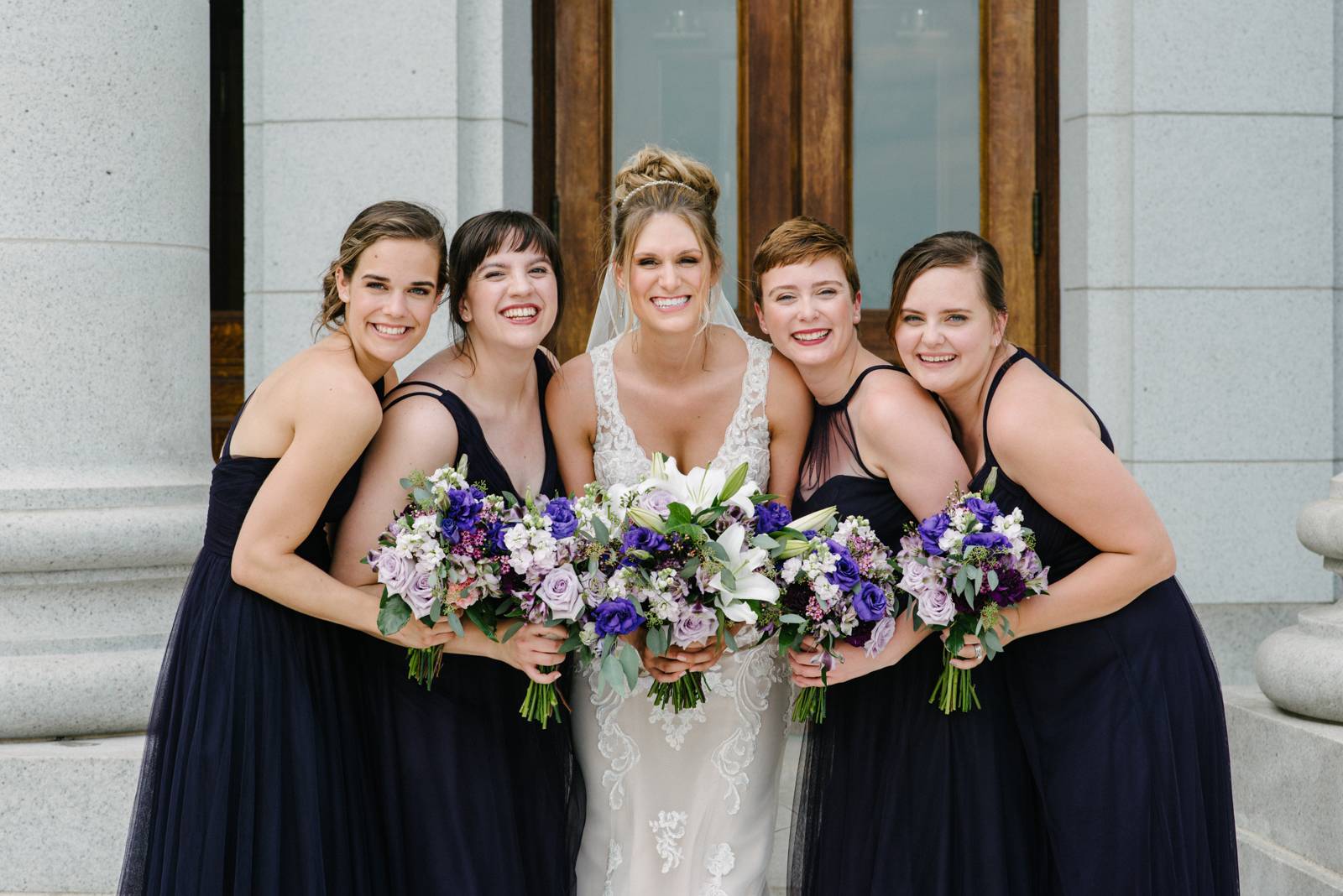 bride and bridesmaids