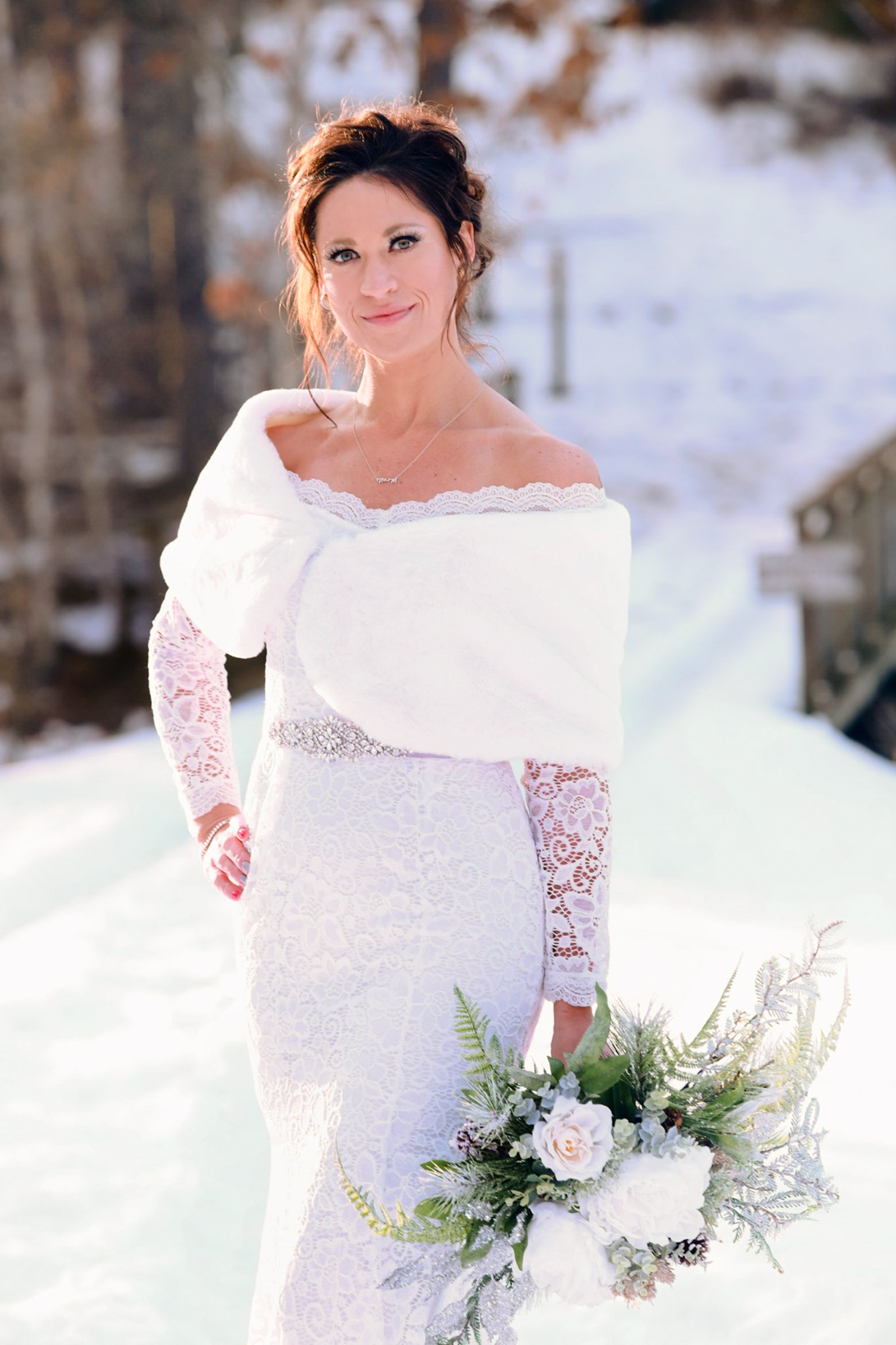 Winter vow renewal clearance dresses