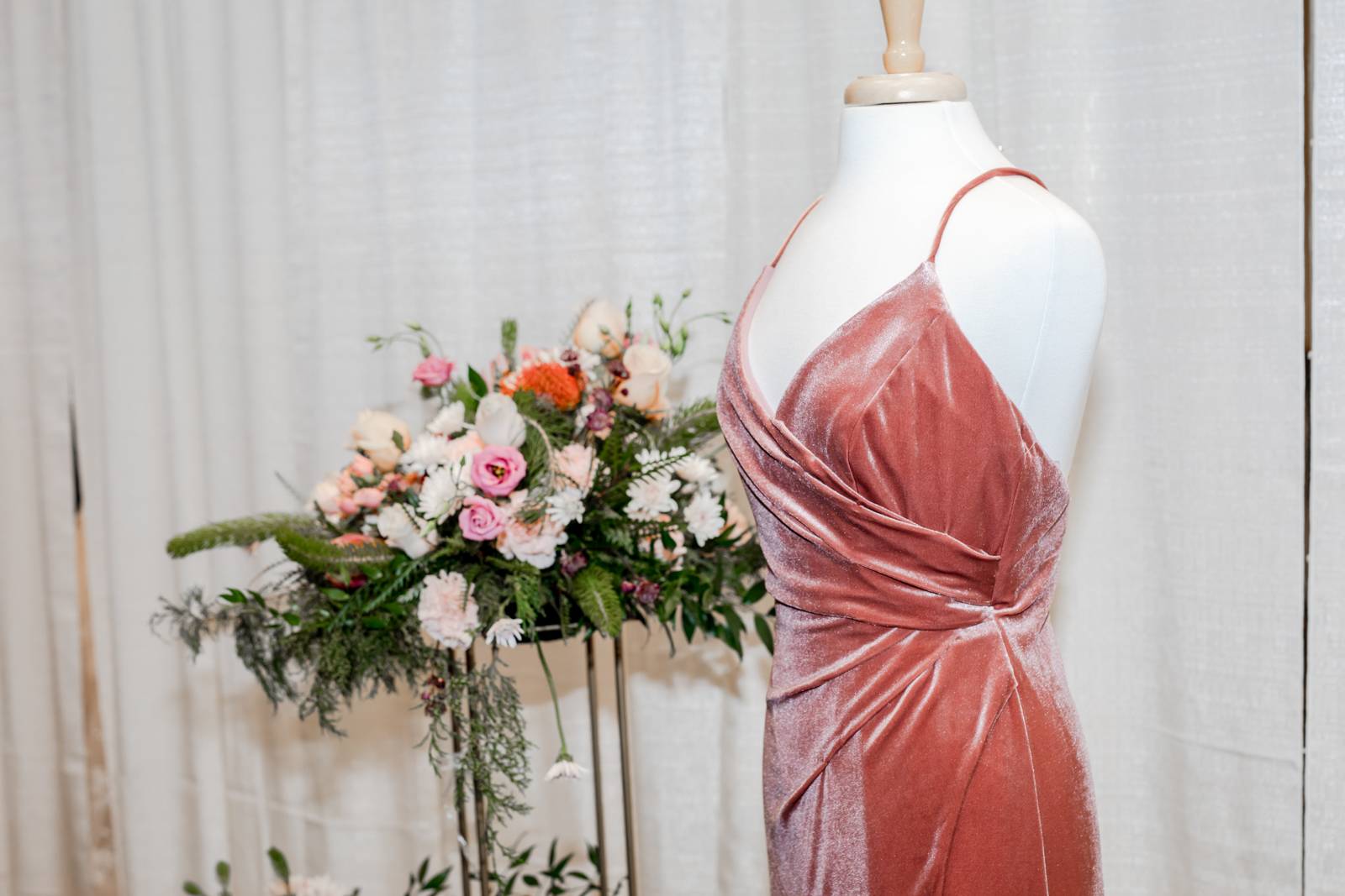 Velvet Bridesmaid Dress