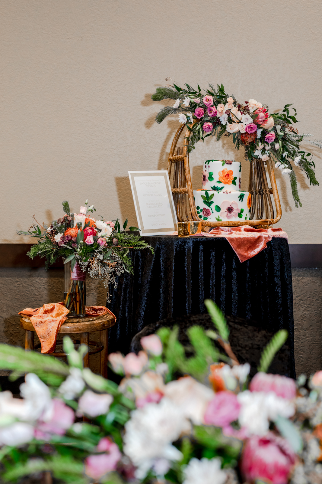 Floral Bold Cake Display