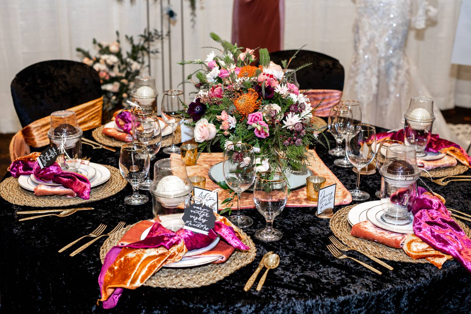 Bold Vibrant Table Setting