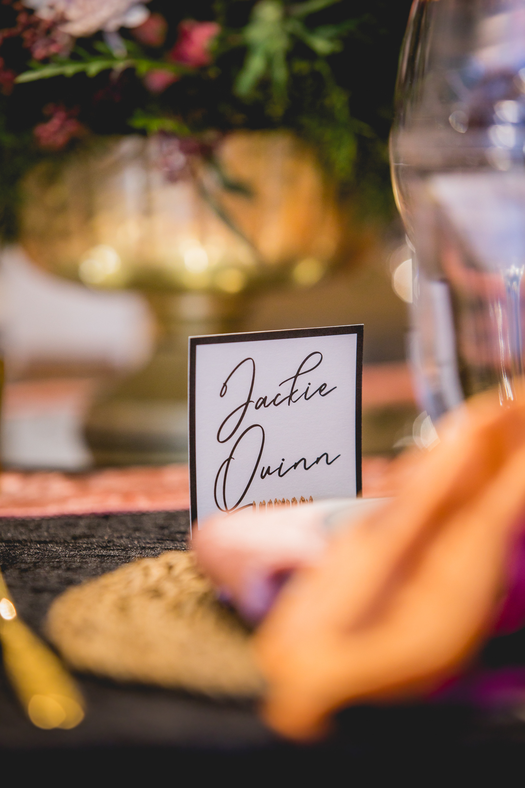Vibrant Table Decor and Sign