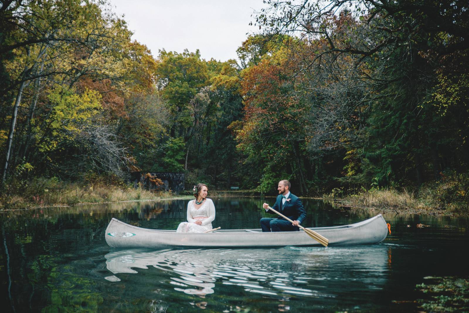Canoe Wedding Picture